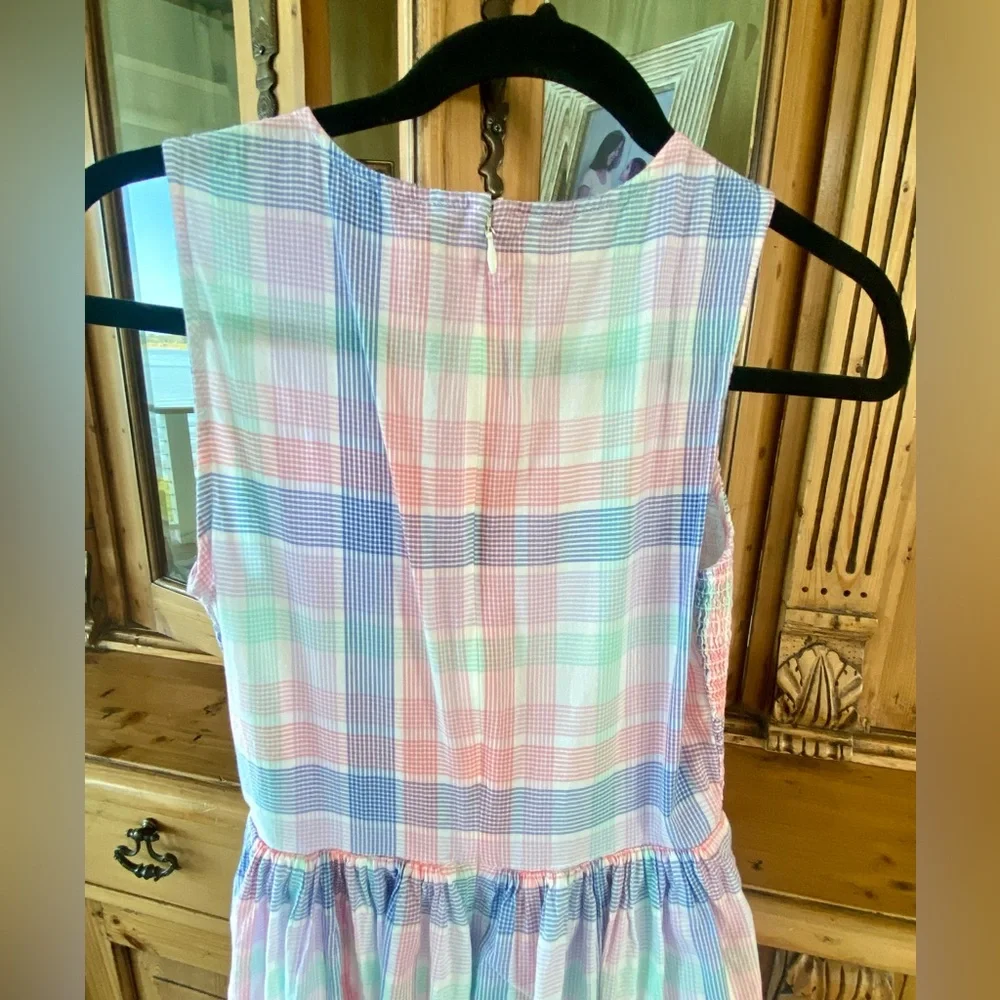 J Crew pastel plaid midi dress, size XXS - Picture 8 of 14
